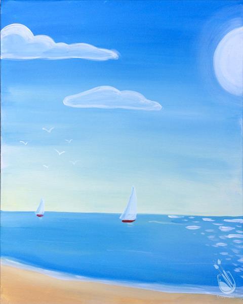 Family Friendly "Easy Painting":    Night and Day