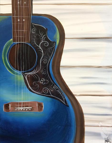 Acoustic Guitar in Blue *Rachel's Pick!