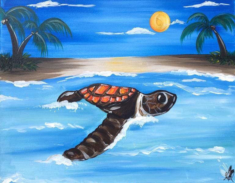 How to Paint Happy Sea Turtle