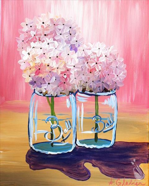 Sunday Funday! Hydrangeas on Pink - Add a Candle