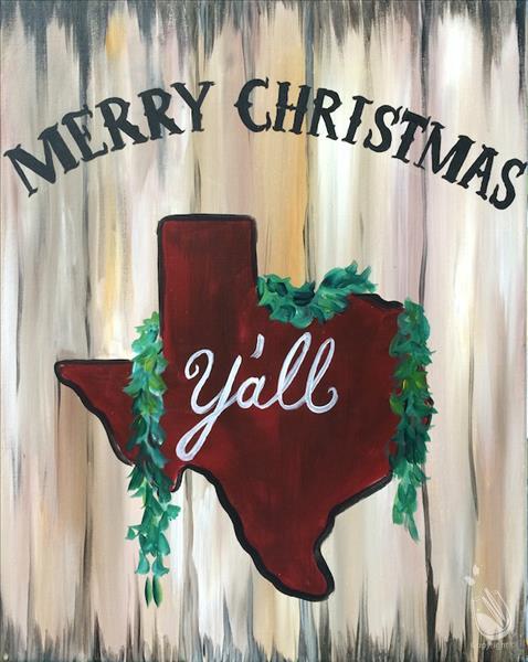 How to Paint Merry Christmas Y'all