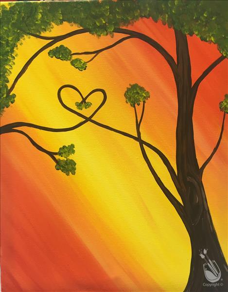 Love Tree at Sunset