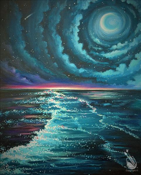 How to Paint Get SOCIAL Saturday Night! ~ Paint the Sky w/Stars