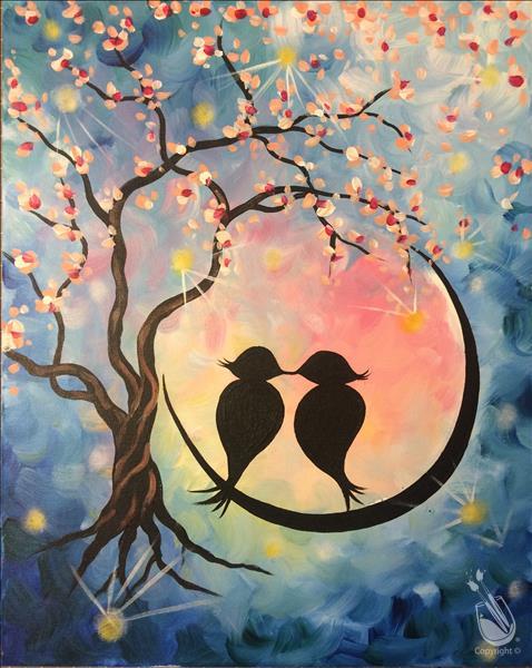 Star Crossed Love Birds - Add a Candle!