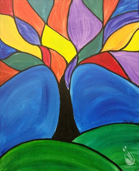 Stained Glass Tree for Kids