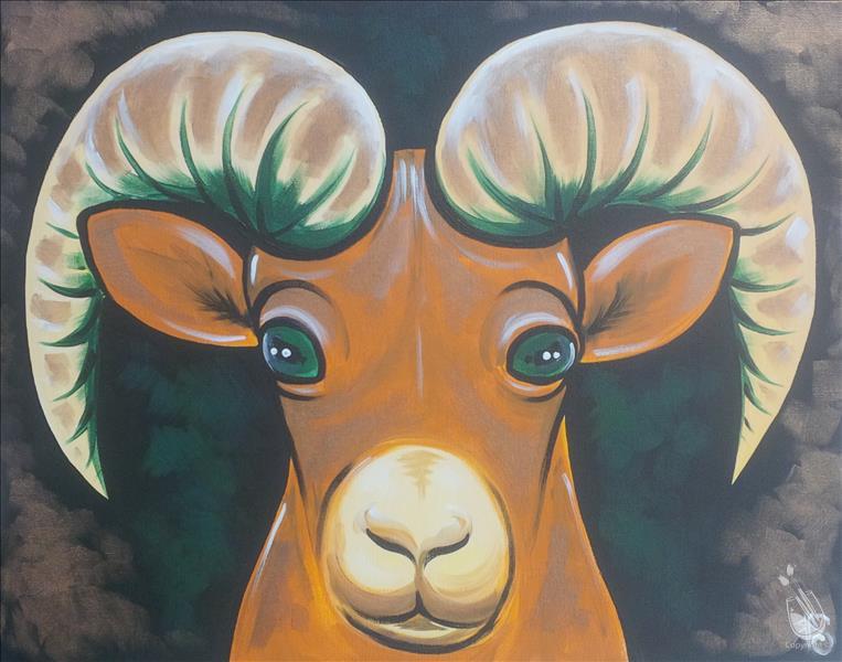Green and Gold Bighorn Friday, May 19, 2023 Painting with a Twist