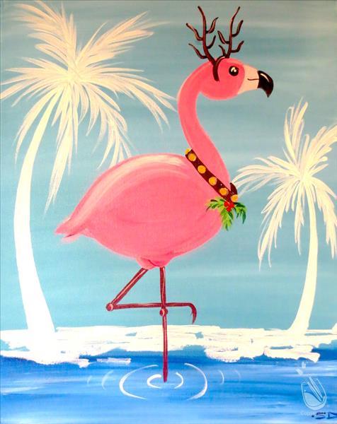 Sensory Friendly! Christmas Flamingo - ADD GLITTER