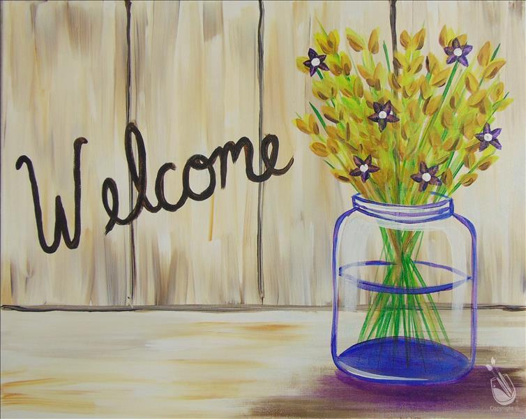 Rustic Welcome Sign (Canvas or Wood Board)