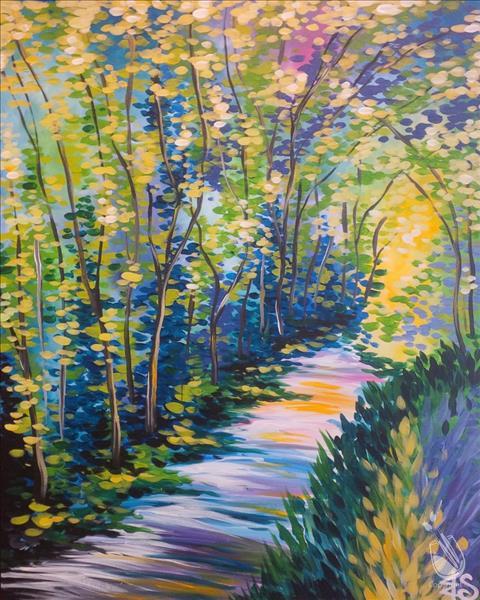 Van Gogh's Vibrant Forest 24x36 CANVAS -Class Only