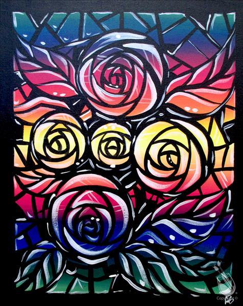 *SERENE SUNDAY* Stained Glass Roses