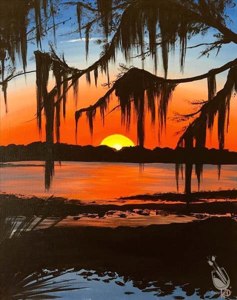 Sunset in the Swamp - Wacky Wednesday $35!
