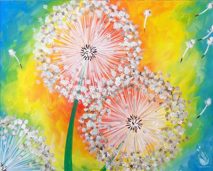 Vibrant Dandelion - Paint & Candle Bundle (21+)