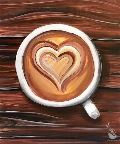 *Coffee and Canvas* I heart you a latte