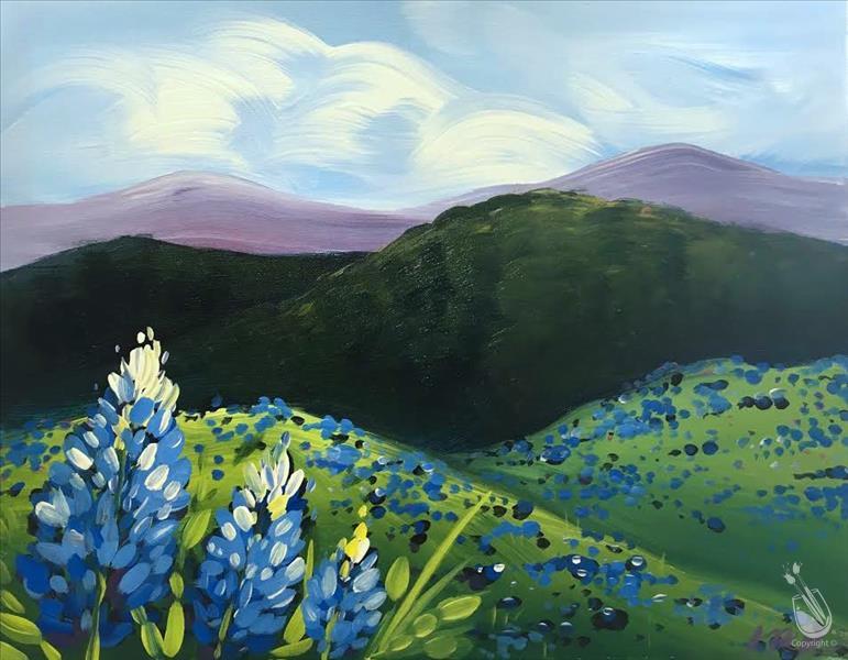 How to Paint Bluebonnets in Fall