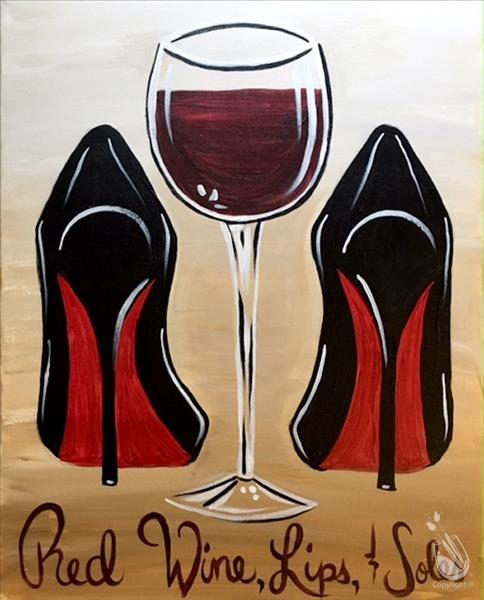 My wine glass painting - Picture of Painting with a Twist