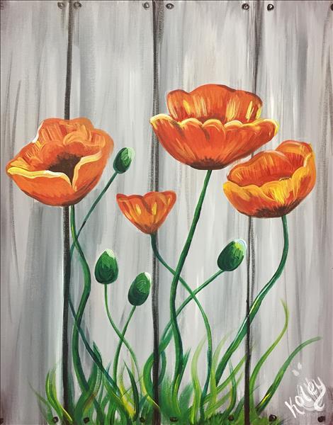 Orange Poppies (Double Paint Points)