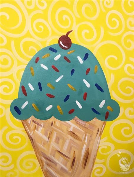 How to Paint FAMILY NIGHT! Create Your Own Ice Cream (All Ages)