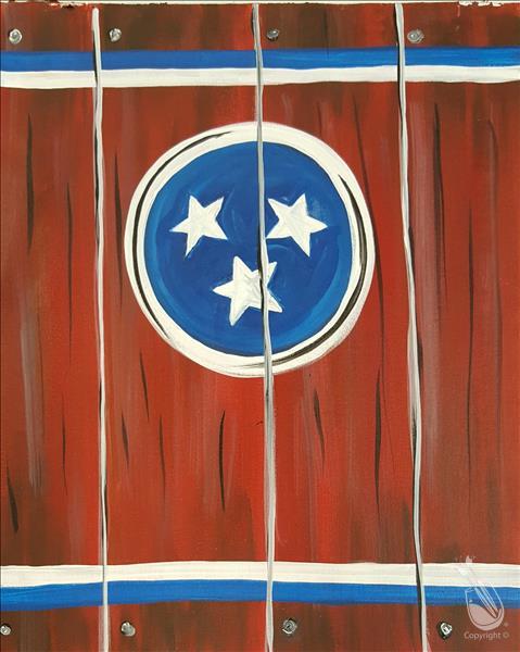 Rustic Tennessee Flag + add DIY scented candle