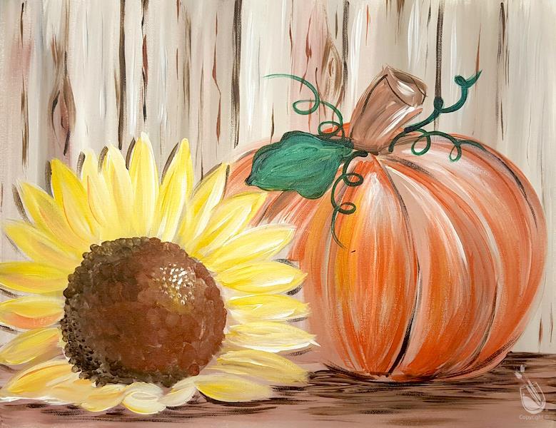 Rustic Sunflower Pumpkin