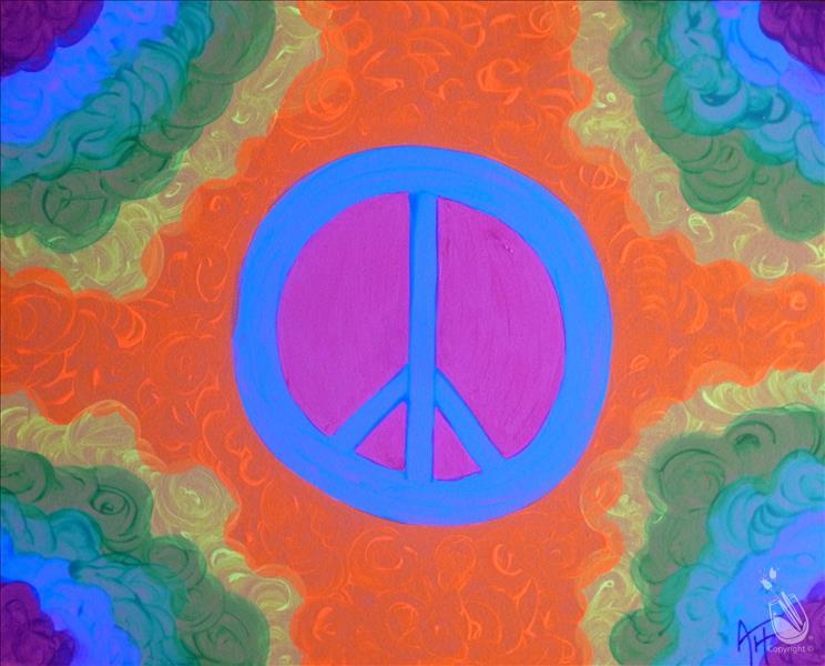 Neon Colorful Peace BLACKLIGHT