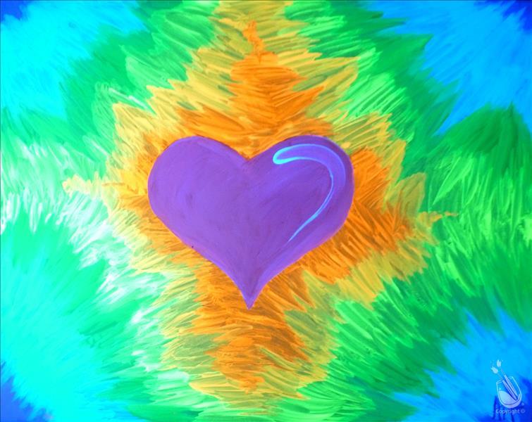 Neon Colorful Heart BLACKLIGHT