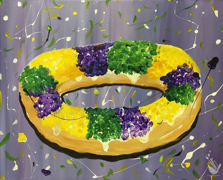 Splatter Paint King Cake