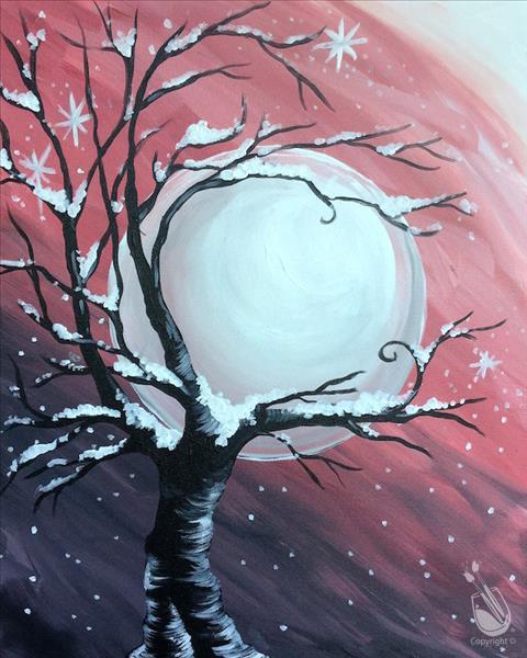 Winter Moon Painting + Make Your Own Candle!