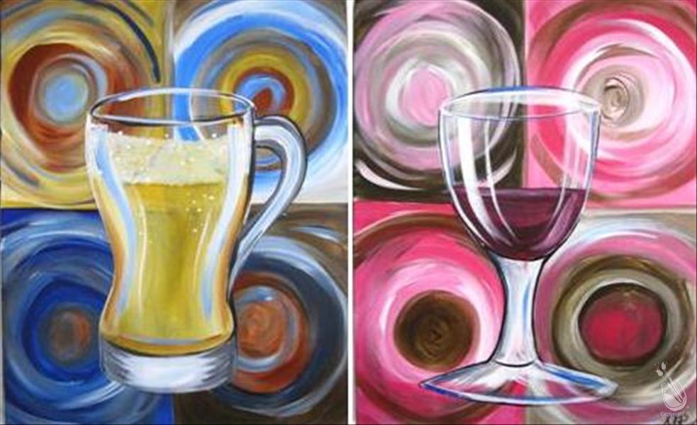 Circles and Cheers - Pick Wine or Beer!