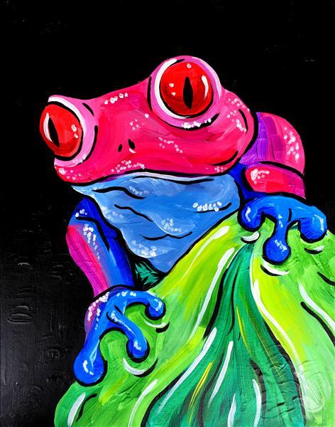 Tree Frog - Neon Week 11x14 Canvas