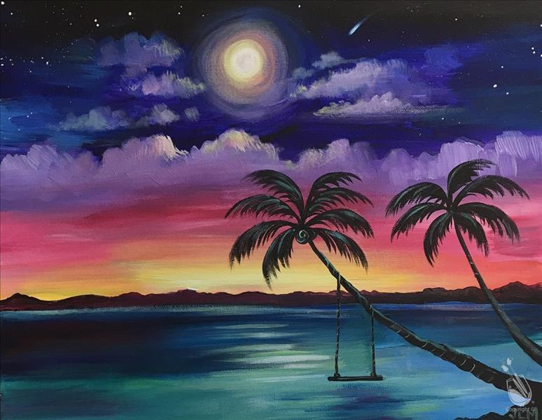 How to Paint Swingin' Sunset at a Painting with a Twist night out!