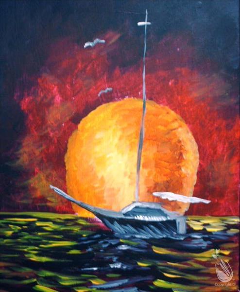 Monet's Sunset Sail