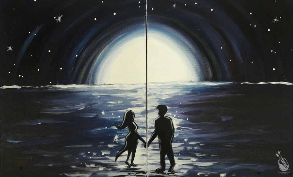 How to Paint Couples or Singles!  Moonlit Couple