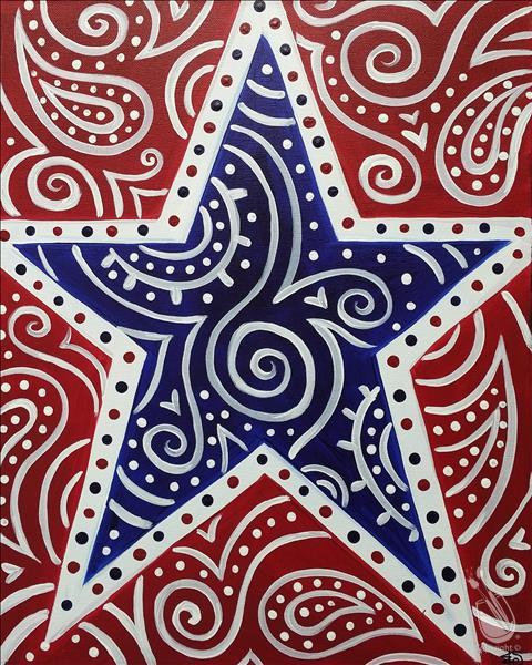 Patriotic Paisley Star