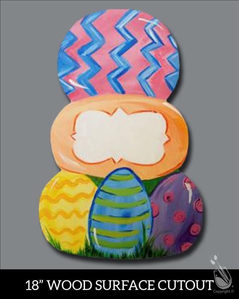 How to Paint Easter Egg Stack Cutout
