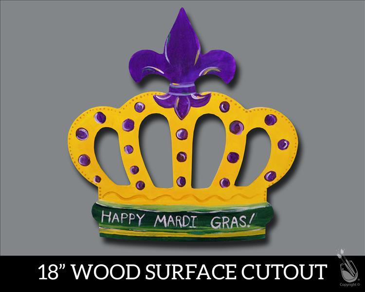 Mardi Gras Crown wooden cutout