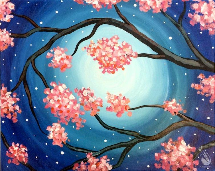 How to Paint Mystic Moon Blossoms