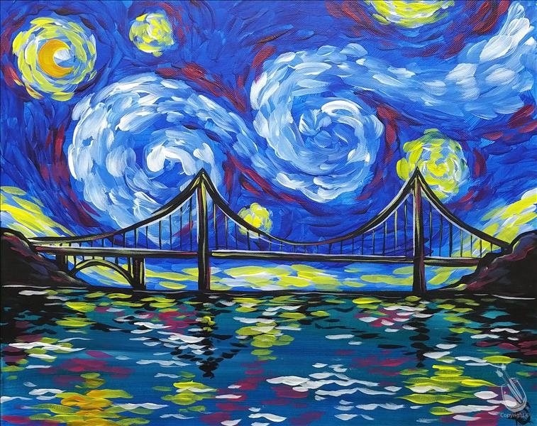 How to Paint Starry Night Over the Bay Bridge