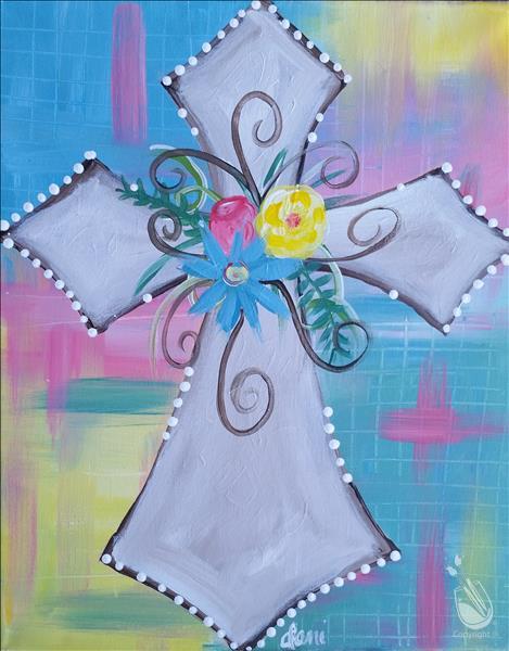 How to Paint Abstract Vintage Cross (Ages 15+)