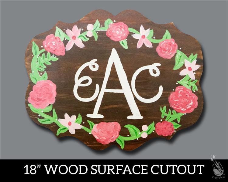 Monogram Wooden Sign All Age Workshop